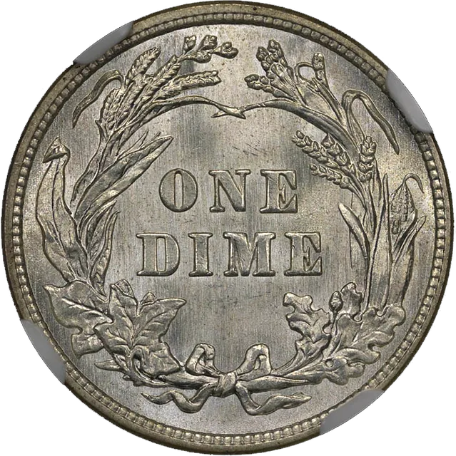 Barber Dime, reverse (1914)