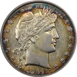 Barber Half Dollar, obverse (1904)