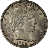 Barber Quarter, obverse (1914)