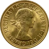 British Gold Sovereign, obverse (1963)