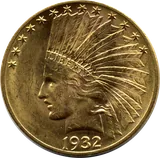 $10 Gold Eagle, obverse (1932)