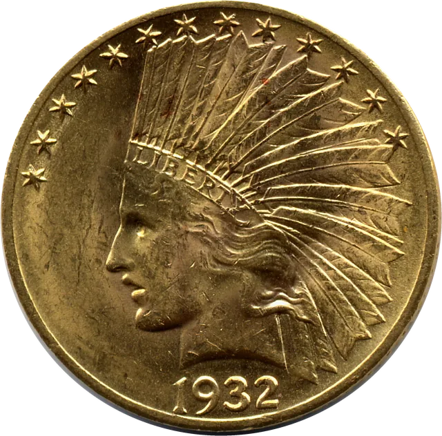 $10 Gold Eagle, obverse (1932)
