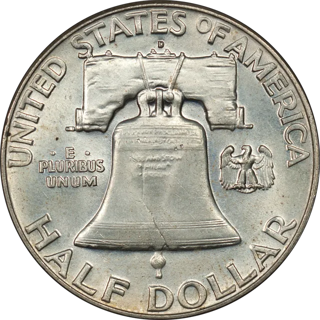 Franklin Half Dollar, reverse (1963-D)