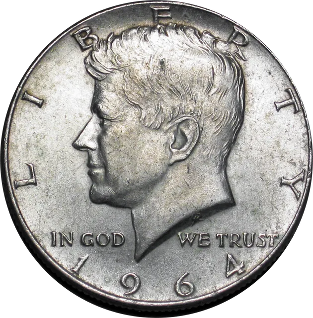 Kennedy Half Dollar (Silver), obverse (1964)