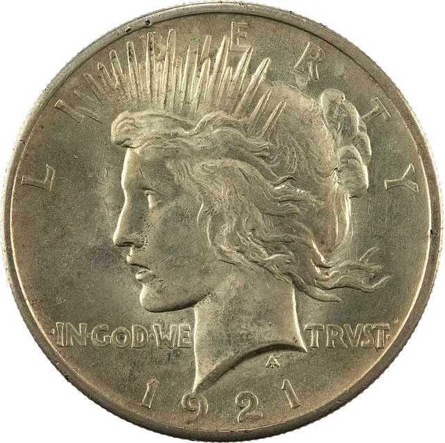 Peace Silver Dollar, obverse (1921)
