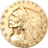 $2.50 Gold Quarter Eagle, obverse (1925-D)